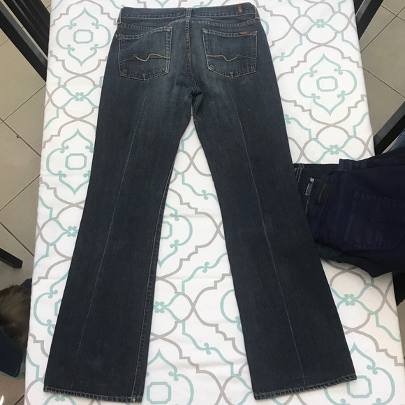 💙👖7FAM! VINTAGE FLARE👖💙29 7/8 31.5” REPAIR - Picture 15 of 16